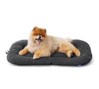 Bedsure Washable Dog Mat Small - Non Slip Bottom Dog Crate Bed, Comfortable Fleece Dogs Mattress Pad Cushion for Kennel, Soft Pet Bed Mat for Cats Puppies Indoor - S 59x43 cm, Dark Grey