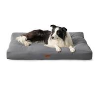 Bedsure Waterproof Dog Bed Large - Washable Dog Bed Mattress with Oxford Fabric, Pet Pillow Cushion for Crate, Grey Dog Mat Outdoor, 91x68x10cm, Grey