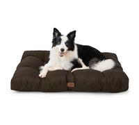 Bedsure Waterproof Dog Bed Large - Washable Dog Bed Mattress with Oxford Fabric, Water Resistant Dog Pillow Bed for Crate, Brown,91x68x10cm