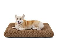 Bedsure Washable Large Dog Bed with Gentle Support, 89x58x9cm, Caramel