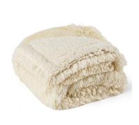 Bedsure Waterproof Dog Blanket Fleece Blanket Washable, 152x203cm, Cream | Extra Large Double-side Blanket for Dogs, Fluffy Sherpa Pet Throw Blanket for Sofa Bed Protector,Calming Cat Blanket