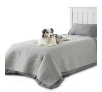 Bedsure Waterproof Dog Blanket for Dogs Washable - 173x208 cm Anti-Slip Dog Bed Covers for Couch Protection, Soft Pet Blanket Anti Scratches Dirty for Bed Furniture, Grey
