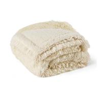Bedsure Waterproof Dog Blankets Medium - 80x100cm Dog Blankets Washable for Medium Dogs, Fluffy Pet Throw Blanket for Sofa Bed Protector, Calming Cat Blanket, Cream
