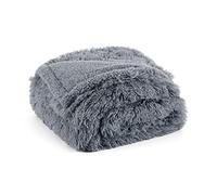 Bedsure Waterproof Dog Blankets Medium - 80x100cm Dog Blankets Washable for Medium Dogs, Fluffy Pet Throw Blanket for Sofa Bed Protector, Calming Cat Blanket, Grey