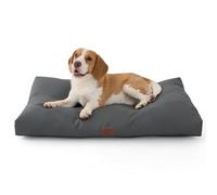 Bedsure Waterproof Medium Dog Bed - L 89x56cm Washable Dog Mattress, Outdoor Dog Crate Mat with Oxford Fabric, Water Resistant Flat Pet Pillow Bed for Crate Mat, Grey