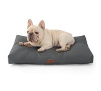 Bedsure Waterproof Medium Dog Bed - M 74x46cm Washable Pet Mattress, Outdoor Dog Crate Mat with Oxford Fabric Removable Cover, Water Resistant Anti-slip Flat Pet Pillow Bed for Crate Mat, Grey