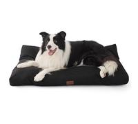 Bedsure Waterproof Medium Dog Bed - XL 104X69cm Washable Dog Mattress, Outdoor Dog Crate Mat with Oxford Fabric, Water Resistant Flat Pet Pillow Bed for Crate Mat, Black