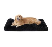 Bedsure XXL Dog Crate Bed Washable, Fluffy Mattress, 119x74cm, Black | Calming Anti Anxiety Mat with Anti Slip Bottom, Thick Warm Plush Cushion for Extra Large Pets, Easy Clean