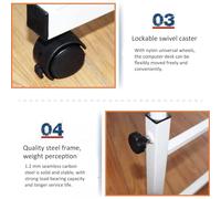 Bedtable,Adjustable Overbed Table with Wheels - 55" Bed Desk, Height Adjustable Bedside Table, Over The Bed Table - Portable Bed Table for Laptops, Meals, and Reading (Black)