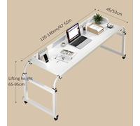 Bedtable,Adjustable Overbed Table with Wheels, Bedside Laptop Tray Table, Height Adjustable Over the Bed Table for Laptops, Rolling Bedside Table, Versatile Bedtable for Work & Meals