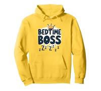 Bedtime Boss: Freak in the Sheets Funny Sleepy Crown Pullover Hoodie, Adult Unisex, Lemon, S
