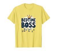 Bedtime Boss: Freak in The Sheets Funny Sleepy Crown T-Shirt, Men, Lemon, S