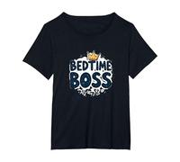 Bedtime Boss: Freak in The Sheets Funny Sleepy Crown T-Shirt, Women's Plus, Black, 1X