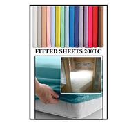 Bedtime Comforts Ltd CARAVAN/MOTOR HOME CORNER FITTED SHEET (R/H CUTOFF) Polycotton OVER 22 COLOURS (Duck Egg Blue, 8" Depth) 54
