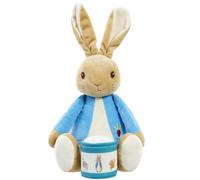 Bedtime Cuddles with Peter Rabbit - Classic Character Soft Toy with Starry Night Sky Projecting Nightlight Lantern & Lullaby Sounds