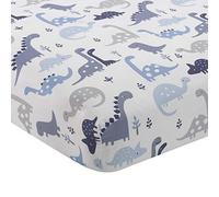 Bedtime Originals Roar Dinosaur Fitted Crib Sheet, Blue/White