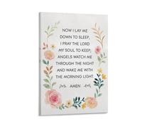 Bedtime Prayer Motivational Posters for Room Aesthetic Canvas Wall Art Bedroom Decor24x36inch(60x90cm)