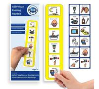 Bedtime Routine Chart for Children -Visual Timetable for Autistic Children-SEN-Chore Chart for kids -Autism Learning Resources -12 Communication Cards