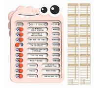 Bedtime Routine Chart,Reusable Checklist Board - with Checklist Slider Reusable Self-Discipline Check-in Board Develop Good Habits Planning Helper