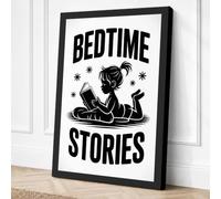 Bedtime Stories Vintage Canvas Wall Art Print 30x20 Inch (76 x 51 cm)