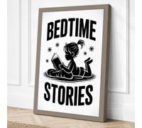 Bedtime Stories Vintage Canvas Wall Art Print 30x20 Inch (76 x 51 cm)