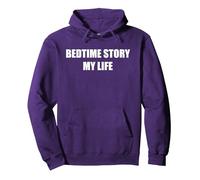 Bedtime Story My Life Pullover Hoodie, Adult Unisex, Purple, L