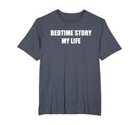 Bedtime Story My Life T-Shirt, Men's Big and Tall, Heather Blue, 5X Tall