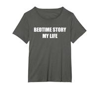 Bedtime Story My Life T-Shirt, Women's Plus, Asphalt, 5X