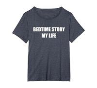 Bedtime Story My Life T-Shirt, Women's Plus, Heather Blue, 2X
