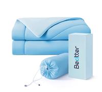 Bedtter Cooling Blankets for Hot Sleepers - Summer Blanket Thin Lightweight Breathable Soft Double Side with Bag for Travel, Cooling Comforter for Couch Sofa, Keep Cool for Night Sweats (Blue 50"x60"