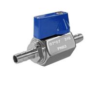 Beduan 1/4" Hose ID Barb Ball Valve 316 Stainless Steel Mini Shut Off Valve for Water Gas Fuel Drip Irrigation and Aquarium