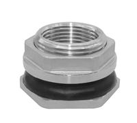 Beduan 1" FPT Bulkhead Water Tank Connector Stainless Steel Thru-Bulk Fitting