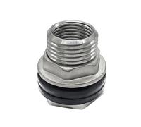 Beduan 1" Male to 3/4" GHT Female Bulkhead Stainless Steel Water Tank Connector Thru-Bulk Fitting