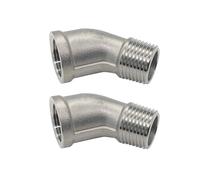 Beduan 45 Degree Street Elbow 3/8" NPT Male x 3/8" NPT Female Stainless Steel Cast Pipe Fittings for Water Fuel Air(Pack of 2)