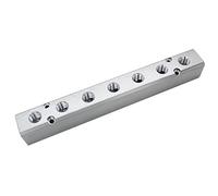 Beduan Aluminum 7 Way 9 Port 1/2"NPT Input 1/4"NPT Output Air Hose Manifold Block Splitter