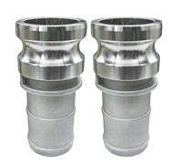 Beduan Aluminum Cam Lock Fittings (Part E) Cam and Groove Hose Fitting, 3" Male Camlock Plug x 3" Hose Shank Barb