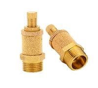 Beduan PSB Pneumatic Muffler Silencer Filter Connector Air Flow Speed Controller Sintered Bronze 1/2" NPT (Pack of 2)