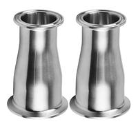 Beduan Reducer Tri Clamp Ferrule Stainless Steel 304 Sanitary Fitting 2" Tube OD to 1-1/2" Tube OD(Pack of 2)