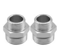 beduan Stainless Steel 3/4 GHT Male x 1/2 G(IPS) Male Bathroom Show Tube to Garden Hose Connector Adapter Fitting (Pack of 2)
