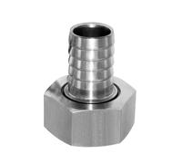 Beduan Stainless Steel Garden Hose Swivel Fitting 1/2" Barb x 3/4" GHT Female Thread Adapter Connector Garden Hose Repair with Hose Clamp