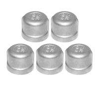 Beduan Stainless Steel Pipe Cap, 3/4" NPT Female Pipe Plug Socket Fitting(Pack of 5)