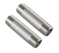 Beduan Stainless Steel Pipe Fittings, 1/2" NPT x 1/2" NPT Male Threaded, 4" Length Nipple Cast Pipe (Pack of 2)