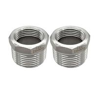 Beduan Stainless Steel Reducer Hex Bushing, 1" Male NPT to 3/4" Female NPT, Reducing Cast Pipe Adapter Fitting(Pack of 2)