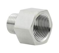 Beduan Stainless Steel Threaded Adapter G 3/4 Female to NPT 3/4 Male Pipe BSP to NPT Converter(Larger Inside Port)