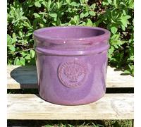 Bedwen Plants Glazed Cylinder Planter - Blossom Orchard (Plum Purple, Medium) - Indoor Outdoor Garden Pot