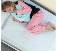 Bedwetz Potty Training Bed Pad - Waterproof Mattress Protector for Toddler & Single Beds, Washable 5-Layer Bed Wetting Sheet with Non-Slip Wing Tucks | Plain