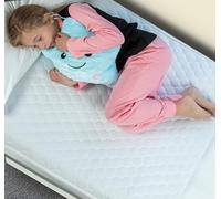 Bedwetz Potty Training Bed Pads | 100% Waterproof Mattress Protector | Bedwetting Sheets, size fits Single & Toddler Beds | Non Slip Mat with Side Wing Tucks | UK Brand (Single Plain, 1 Pack)