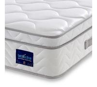 Bedz Online Bedzonline Premium White Wavy Knit Euro Top Mattress With Individually Wrapped Springs & Breathable Foam, 2Ft6 Small Single
