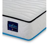 Bedzonline 2FT6 Ultra Cool Mattress - Cool Blue Memory Foam & Open Coil Mattress - Ultimate Cool Comfort & Gentle Spine Alignment Bedzonline Grey Small Single