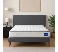 Bedzonline 4FT6 Pocket Spring Mattress - for Full Body Support, Breathable Comfort & Restful Sleep in White | Size: Double Bedzonline White Double